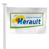 Pavillon du Conseil Départemental de l'Hérault en maille polyester