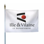 Drapeau du Conseil départemental d'Ille-et-Vilaine en maille polyester