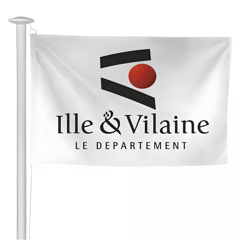Pavillon du Conseil Départemental d'Ille-et-Vilaine en polyester Pavillon du Conseil Départemental d'Ille-et-Vilaine en polyester