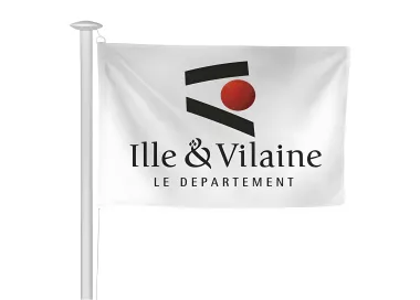 Pavillon du Conseil Départemental d'Ille-et-Vilaine en polyester