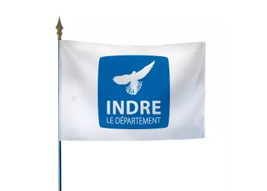 Drapeau du Conseil Départemental de l'Indre en polyester