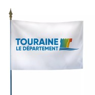 Drapeau du Conseil Départemental de l'Indre-et-Loire en maille polyester