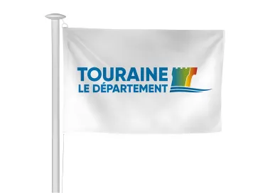 Pavillon du Conseil Départemental de l'Indre-et-Loire en maille polyester