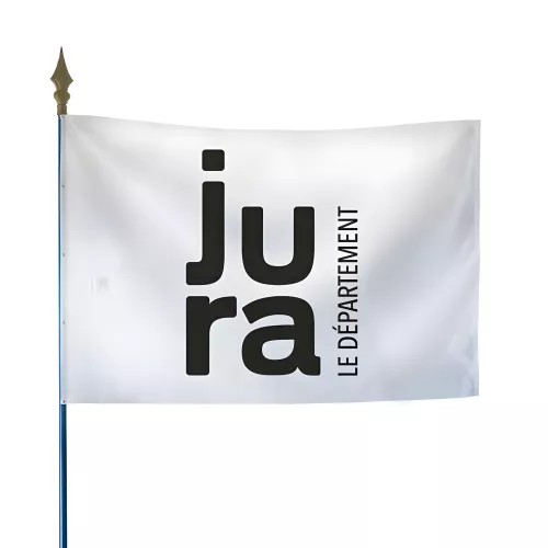 Drapeau du Conseil départemental du Jura en polyester