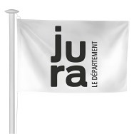 Pavillon du Conseil Départemental du Jura en maille polyester