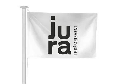 Pavillon du Conseil Départemental du Jura en maille polyester