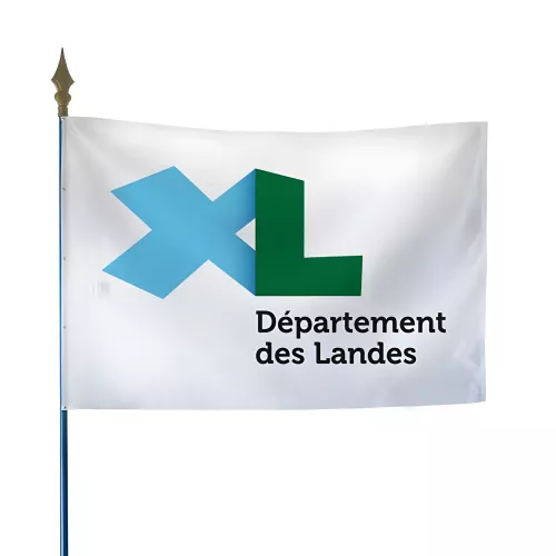 Drapeau du Conseil Départemental des Landes en polyester