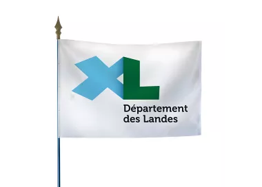 Drapeau du Conseil Départemental des Landes en polyester