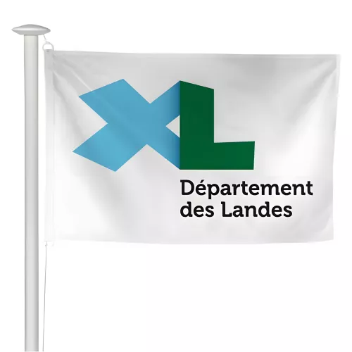 Pavillon du Conseil Départemental des Landes en maille polyester