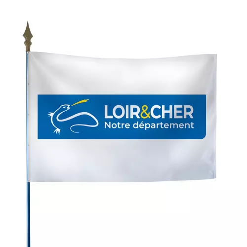 Drapeau du Conseil Départemental du Loir-et-Cher en polyester