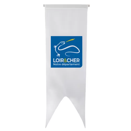 Oriflamme du Conseil Départemental du Loir-et-Cher en maille polyester