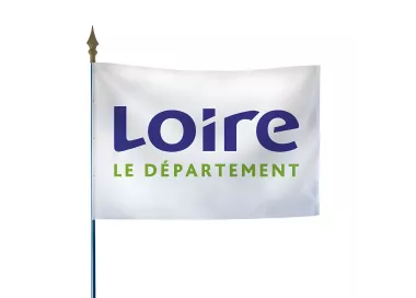 Drapeau du Conseil Départemental de la Loire en polyester