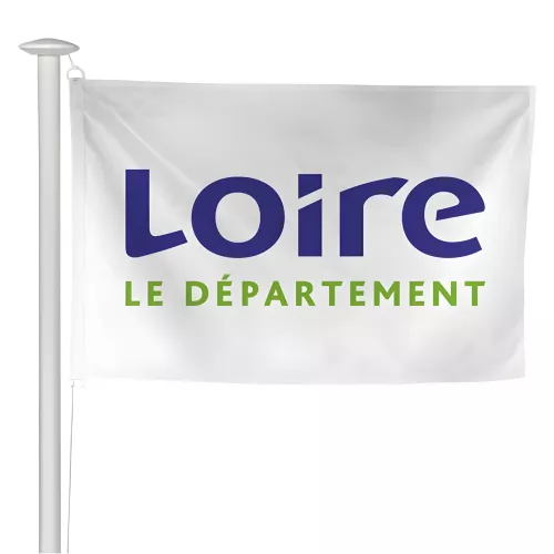 Pavillon du Conseil départemental de la Loire pour mât