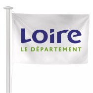 Pavillon du Conseil départemental de la Loire pour mât