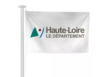 Pavillon du Conseil Départemental de la Haute-Loire en maille polyester