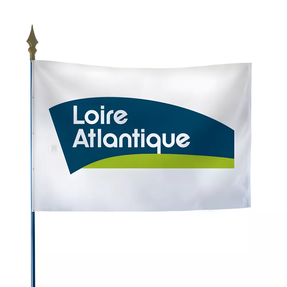 Drapeau du Conseil Départemental de Loire-Atlantique en maille polyester