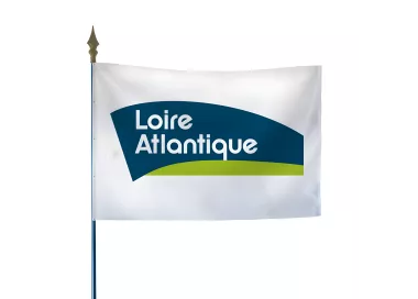 Drapeau du Conseil Départemental de Loire-Atlantique en maille polyester