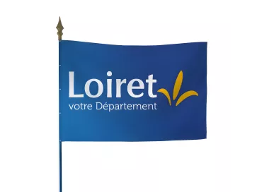 Drapeau du Conseil Départemental du Loiret en polyester