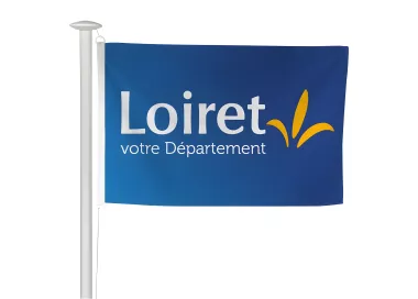 Pavillon du Conseil départemental du Loiret en maille polyester