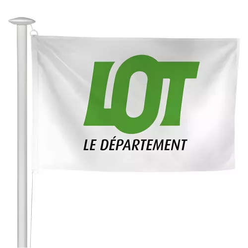 Pavillon du Conseil Départemental du Lot à hisser