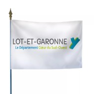 Drapeau du Conseil Départemental du Lot-et-Garonne en polyester