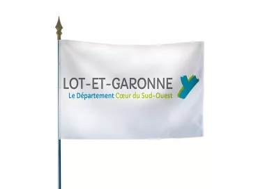 Drapeau du Conseil Départemental du Lot-et-Garonne en polyester