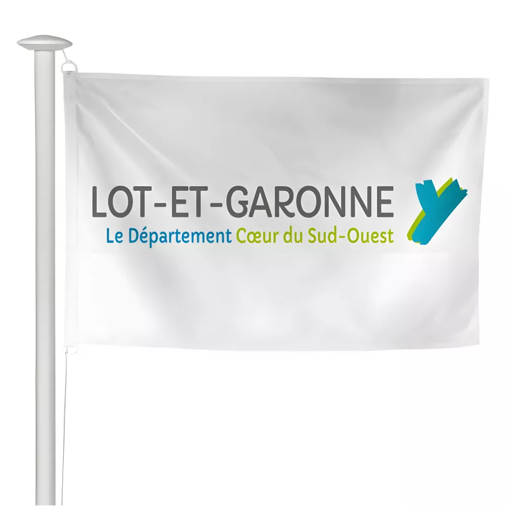 Pavillon du Conseil Départemental du Lot-et-Garonne en polyester Pavillon du Conseil Départemental du Lot-et-Garonne en polyester