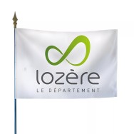 Drapeau du Conseil Départemental de la Lozère en polyester