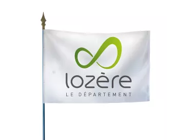 Drapeau du Conseil Départemental de la Lozère en polyester