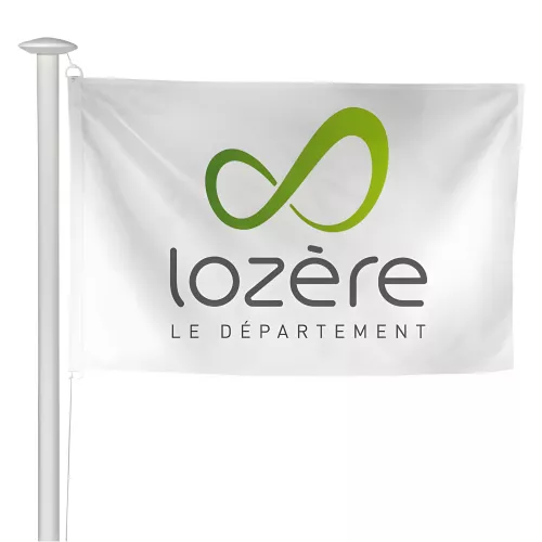Pavillon du Conseil Départemental de la Lozère en maille polyester