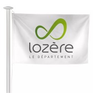 Pavillon du Conseil Départemental de la Lozère en maille polyester