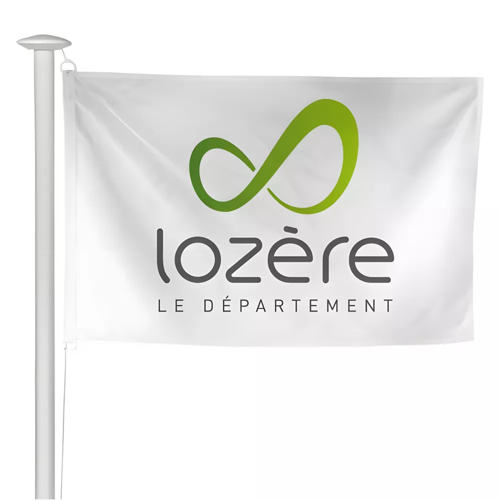 Pavillon du Conseil Départemental de la Lozère en maille polyester Pavillon du Conseil Départemental de la Lozère en maille polyester