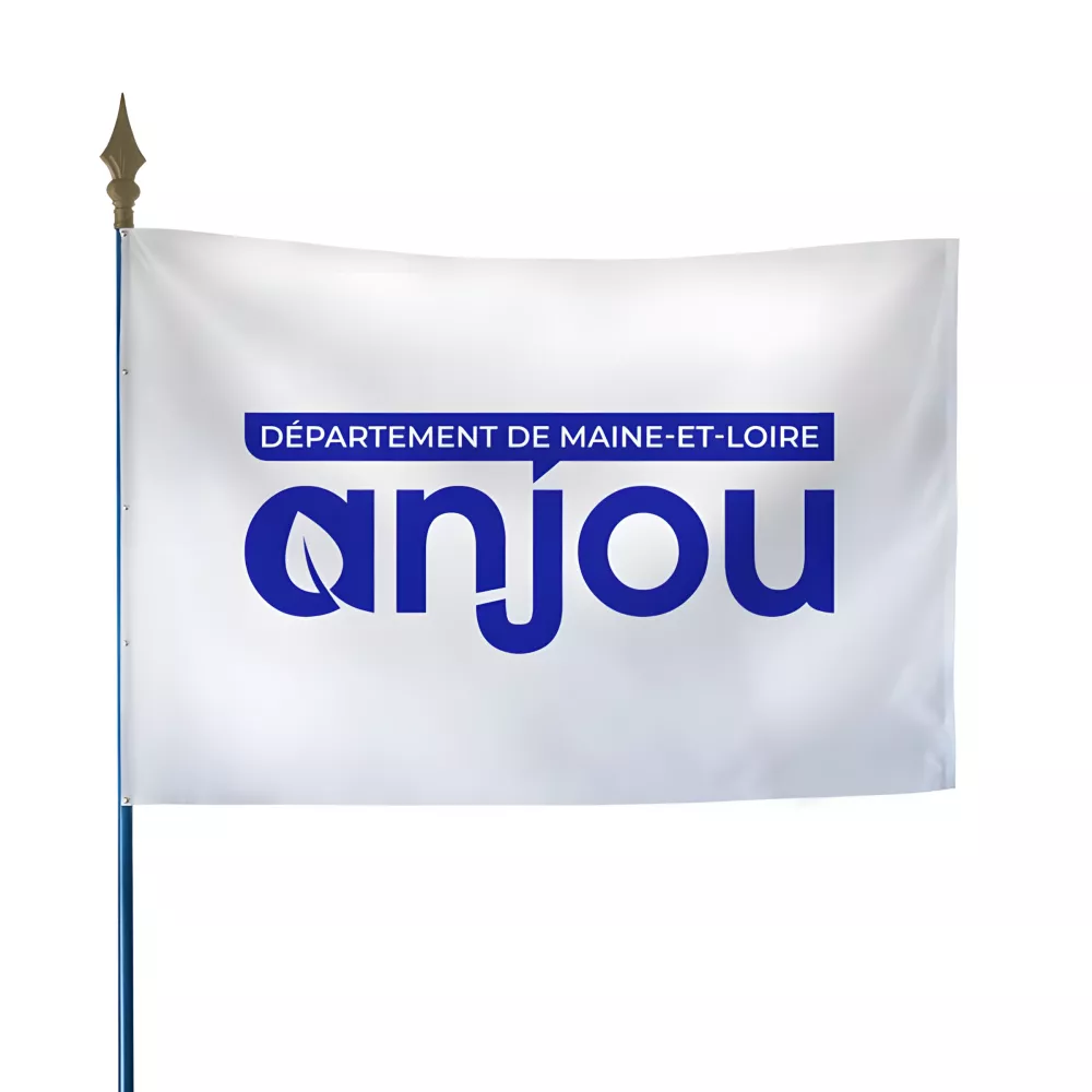 Drapeau du Conseil départemental de Maine-et-Loire en polyester