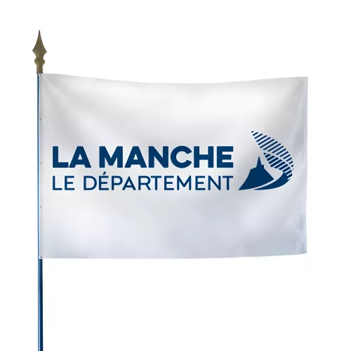 Drapeau du Conseil Départemental de la Manche en polyester