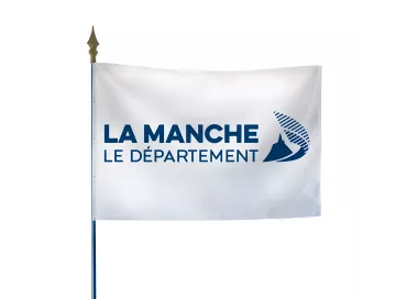 Drapeau du Conseil Départemental de la Manche en polyester