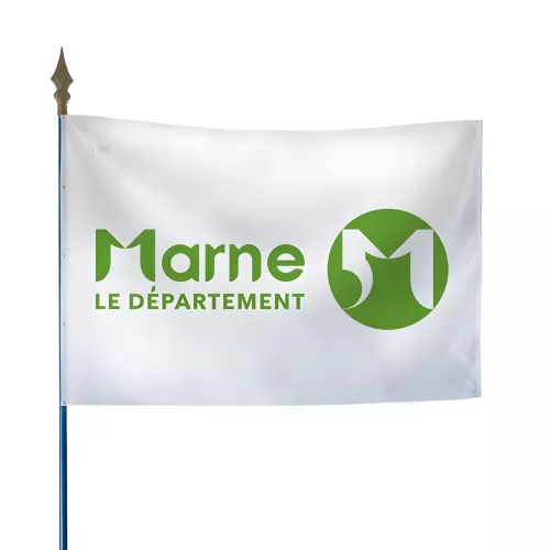 Drapeau du Conseil départemental de la Marne en polyester