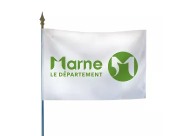 Drapeau du Conseil départemental de la Marne en polyester