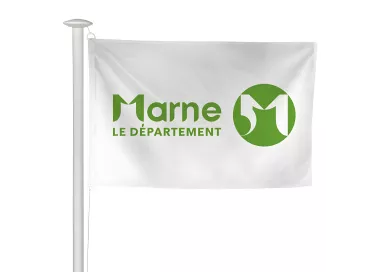 Pavillon du Conseil Départemental de la Marne en maille polyester