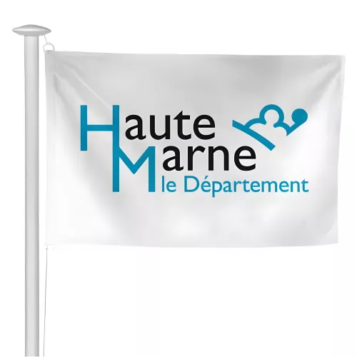 Pavillon du Conseil départemental de la Haute-Marne en maille polyester