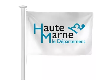 Pavillon du Conseil départemental de la Haute-Marne en maille polyester