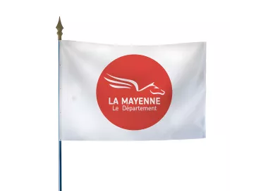 Drapeau du Conseil Départemental de Mayenne en polyester