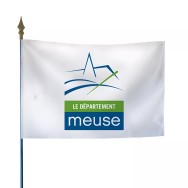 Drapeau du Conseil Départemental de la Meuse en maille polyester