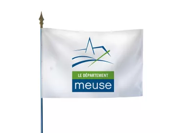 Drapeau du Conseil Départemental de la Meuse en maille polyester