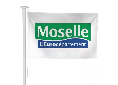 Pavillon du Conseil Départemental de la Moselle en maille polyester