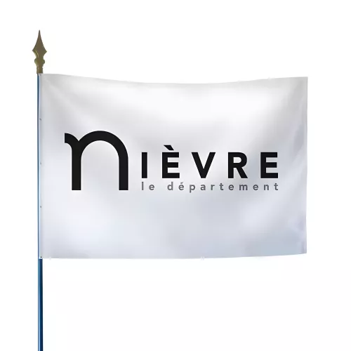 Drapeau du Conseil départemental de la Nièvre en polyester