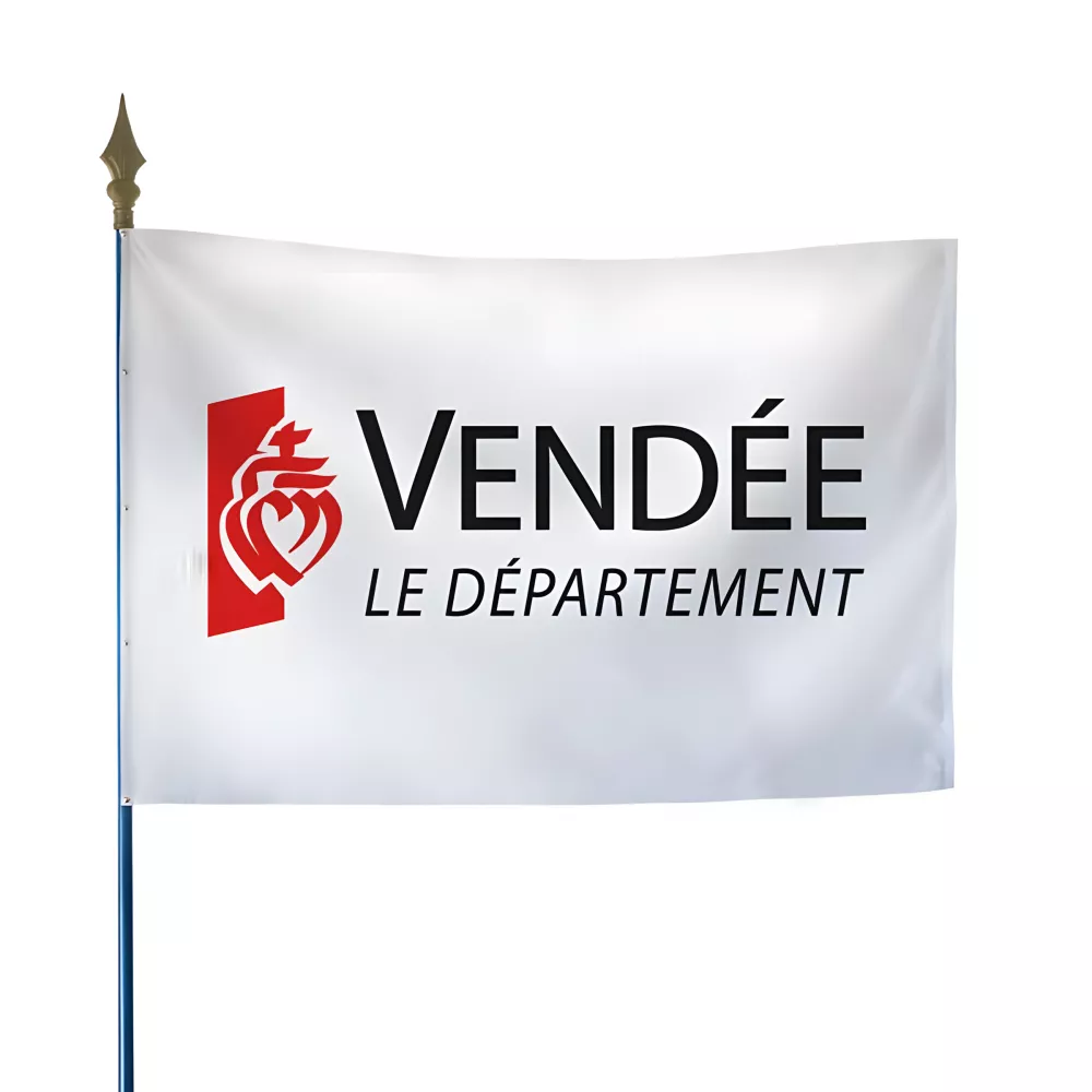 Drapeau du Conseil Départemental de la Vendée en polyester