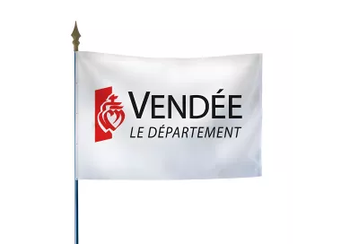 Drapeau du Conseil Départemental de la Vendée en polyester