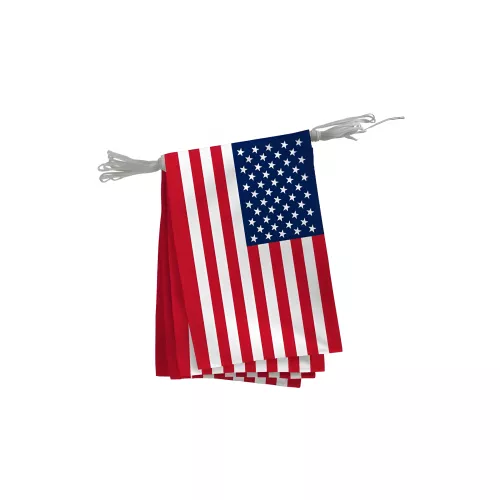 Guirlandes États-Unis fanions 20 x 30 cm polyester