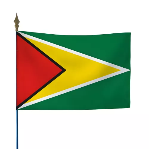 Drapeau du Guyana en maille polyester 115 g/m²
