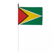 Drapeau de table Guyana 10 x 15 cm avec tige